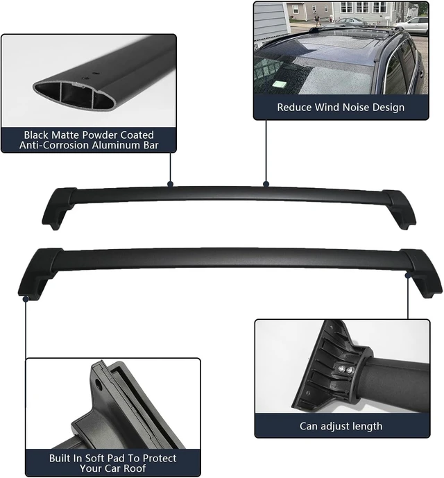 Alt view image 7 of 7 - Roof Rack Cross Bars for 2023-2026 Honda CRV & CR-V Sport Hybrid