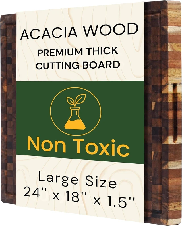 Main image of Premium Acacia Wood Cutting Board 20" x 15" x 1.5"