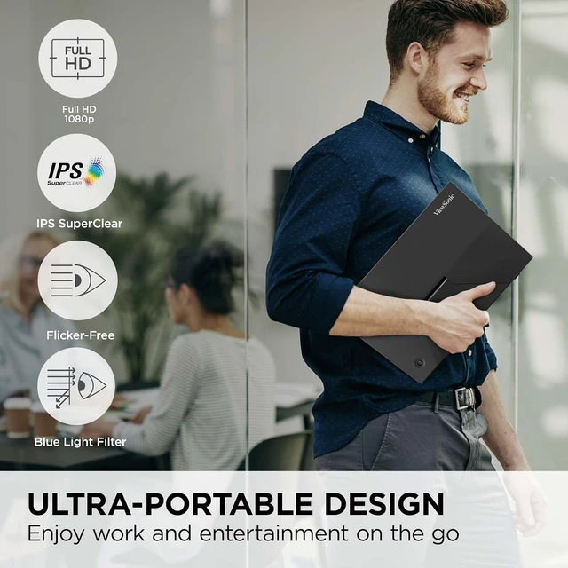 Alt view image 2 of 7 - VA1653 16 Inch 1080p Portable Monitor, FHD IPS External Screen
