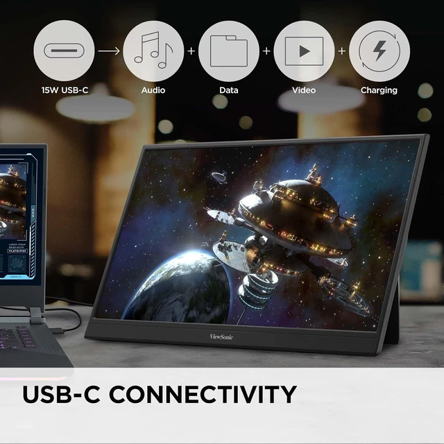 Alt view image 4 of 7 - VA1653 16 Inch 1080p Portable Monitor, FHD IPS External Screen