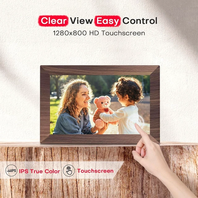 Alt view image 4 of 7 - Frameo Digital Picture Frame, 10.1'' WiFi Electronic Photo Frame, Gift Idea