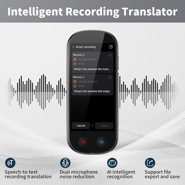 Alt view image 5 of 7 - Language Translator Device No WiFi Needed, 2026 Upgraded AI Translator, 150+ Languages Instant Two Way Vioce Translator, Online/Offline/Recording/Photo/Text Translation for Business Learning Travel