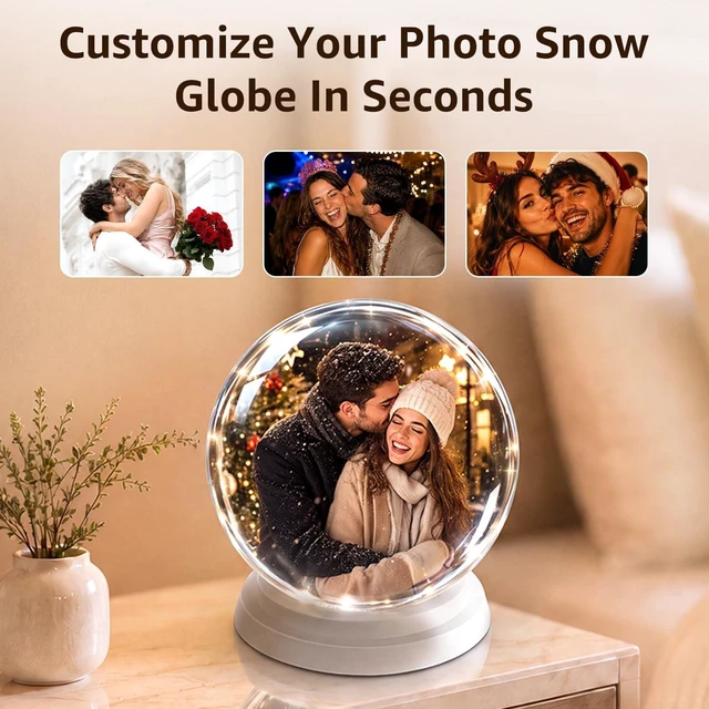 Alt view image 2 of 7 - Memory Orb Video Player, 3.15Crystal Sphere with Video Photo Player