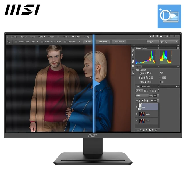 Alt view image 4 of 7 - PRO MP243L E14 24-inch IPS 1920 x 1080 (FHD) Gaming Office Monitor, 144Hz, Free-Synch, HDR Ready, HDMI, VGA Port,VESA Mountable, Tilt, 4-Side Slim Bezel,1ms, Black