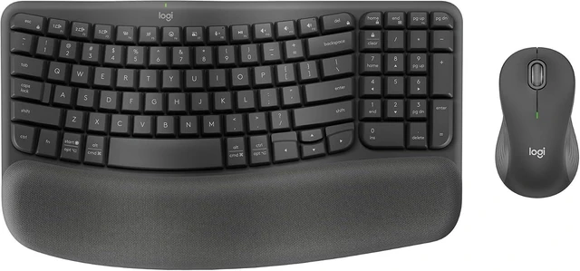Main image of Wave Keys MK670 Wireless Ergonomic Keyboard Mouse Combo - Graphite
