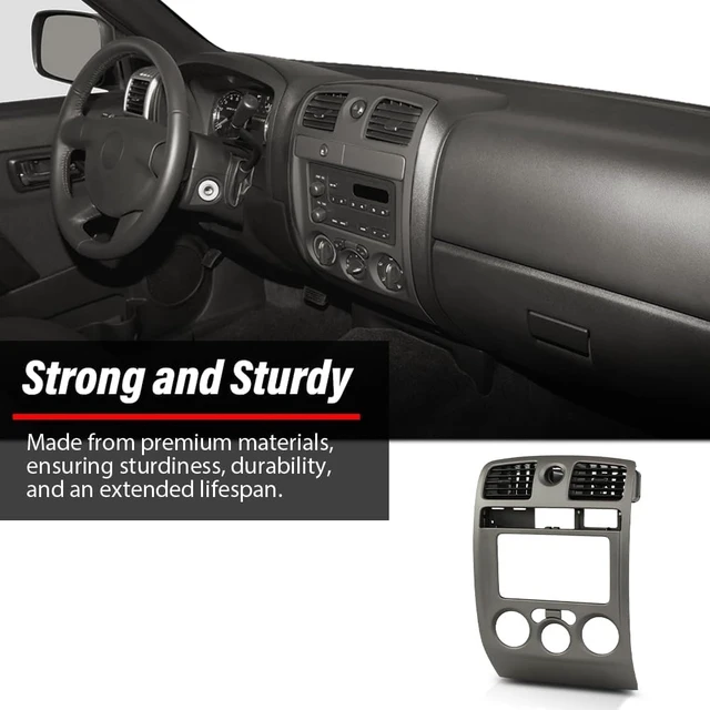Alt view image 3 of 7 - Radio Dash Bezel Trim Panel Fit Chevy Colorado GMC Canyon 2004-2012,Gray