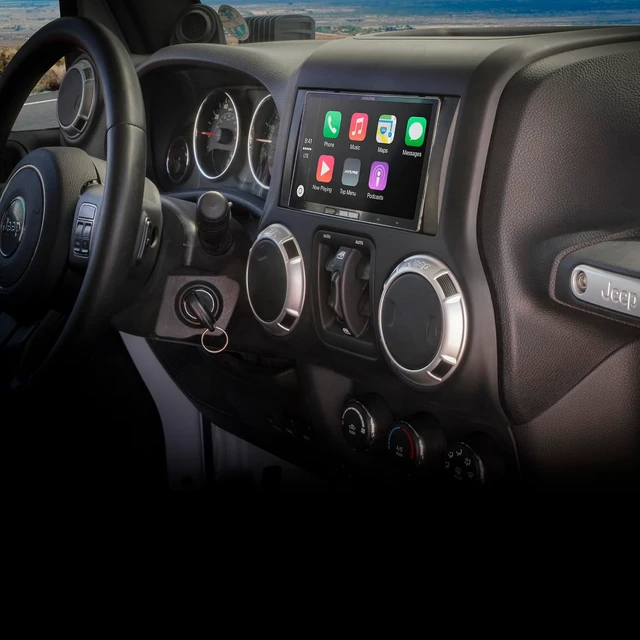 Alt view image 5 of 7 - CR0714DDCS Double DIN Radio Install Dash Kit Compatible with Select 2007-19 Chrysler, Dodge or Jeep Vehicles - Complete Car Stereo Installation Kit - See Fit Guide in Images to Verify Vehicle