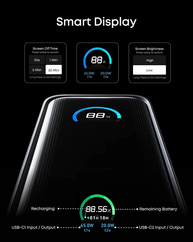 Alt view image 6 of 6 - Prime Power Bank, 9,600mAh 65W, Built-in AC Plug
