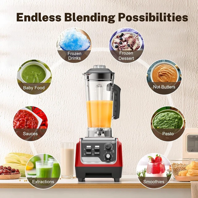 Alt view image 6 of 7 - 1800W Blender for Smoothies, Countertop Blenders for Kitchen with 70 Oz BPA-Free Pitcher and 20 oz To-Go Cup, 28000 RPM High-Speed Motor Blender for Ice Crushing, Frozen Drinks, Milkshakes