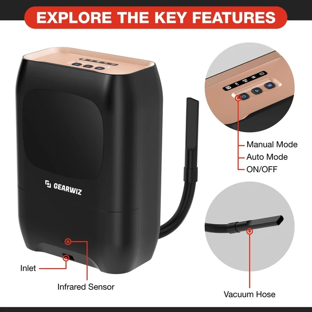 Alt view image 3 of 7 - Touchless Automatic Electric Vacuum Dustpan with Nozzle Attachment Hands-Free, Multi-Mode Floor Cleaner for Professional Use