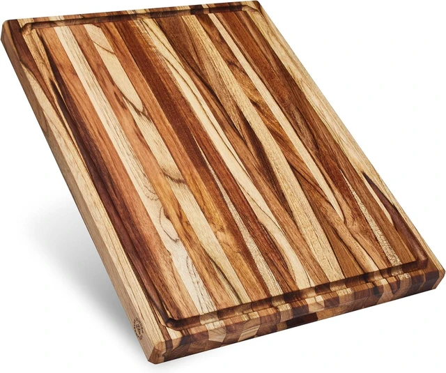 Main image of Bradbury Teak Wood Cutting Board, Large 20x15x1.5 in