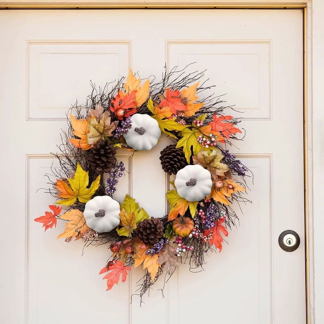 Alt view image 5 of 7 - 120 Pcs 3.15" Fall Artificial Pumpkins, Foam Pumpkin Decor, White