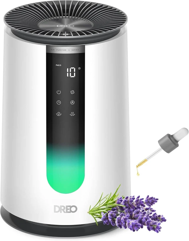 Main image of Air Purifier for Home, HEPA Sleep Mode, AHAM VERIFIDE Air Purifiers for Bedroom, Pets, Smoke, Dust, Pollen & Odors, PM2.5 Monitor, Auto & Turbo Mode, 4 Speeds, Scent Diffuser, DR-HAP008( 338)