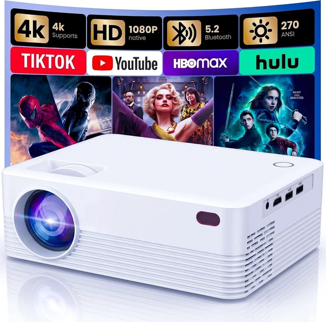 Main image of Smart Projector with Wi-Fi and Bluetooth4K Support Video projector