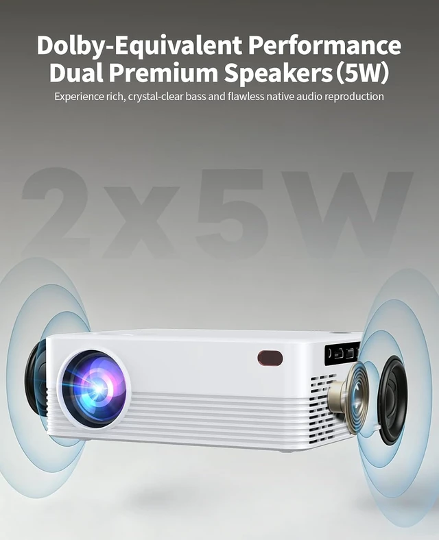 Alt view image 7 of 7 - Smart Projector with Wi-Fi and Bluetooth4K Support Video projector