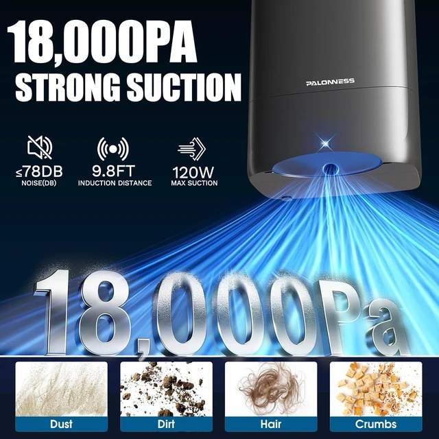 Alt view image 3 of 7 - Pro Touchless Vacuum Automatic Dustpan, 6L Electric Dustpan for Hair Salon