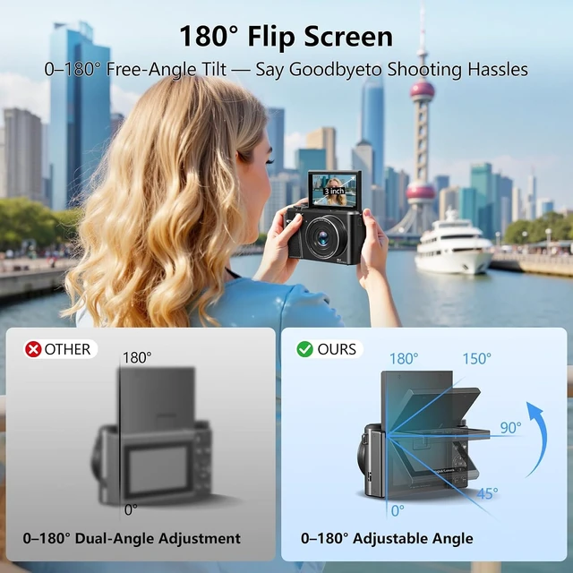 Alt view image 2 of 7 - 8K Digital Camera for Photography, Vlogging Camera for YouTube with WiFi