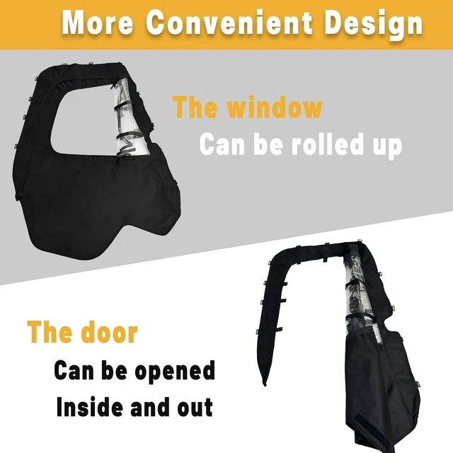 Alt view image 5 of 7 - Hisun 500 700 Soft Side Doors Zip Waterproof All Weather Clear View
