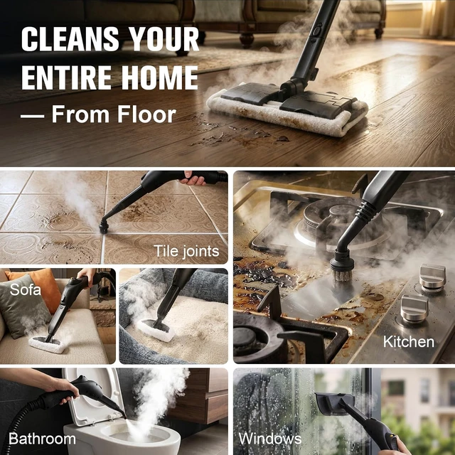 Alt view image 7 of 7 - Multi-Purpose Steam Cleaner, 4.5Bar 300°F Steamer for Tile & Grout