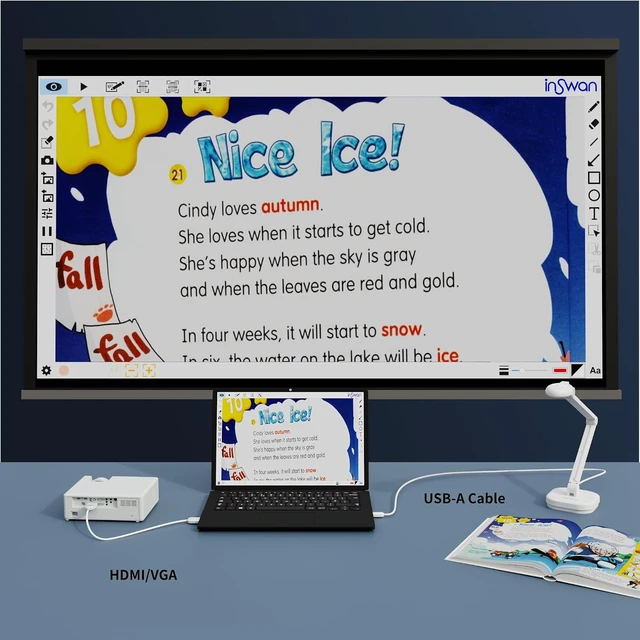 Alt view image 7 of 7 - INS-2 UHD 4K 13MP Document Camera, Built-in LED, Mic, A3 Capture