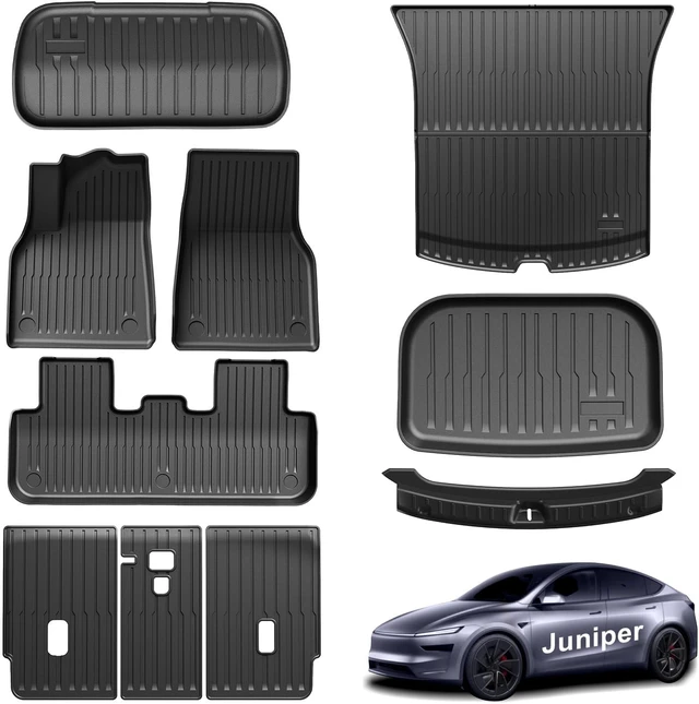 Alt view image 2 of 7 - Tesla Model Y Juniper Floor Mats 2025 2026 and Cargo Liners 10PCS