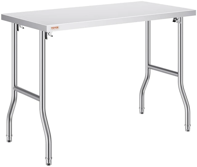 Main image of Stainless Steel Foldable Work Table, 24 * 48 Inch Heavy Duty Food Outdoor Stainless Steel Worktable for Commercial Kitchen Restaurant