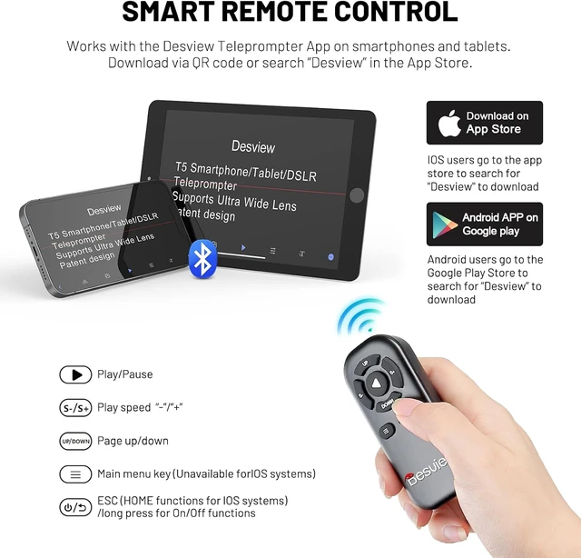 Alt view image 4 of 7 - T5 Teleprompter for Smartphone & Tablet, Video Recording