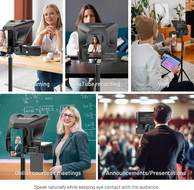 Alt view image 6 of 7 - T5 Teleprompter for Smartphone & Tablet, Video Recording