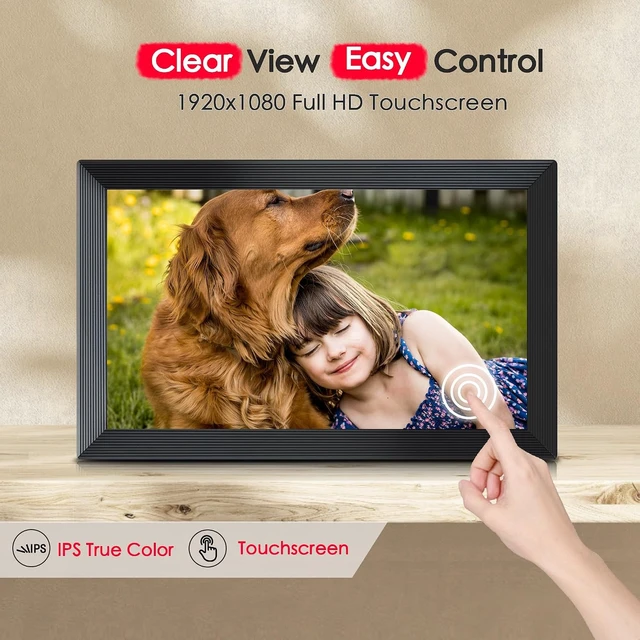 Alt view image 5 of 7 - Frameo 15.6" Digital Picture Frame WiFi, Large Display Digital Photo Frame