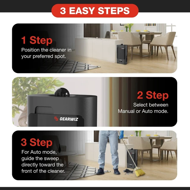 Alt view image 6 of 7 - 1400W Touchless Automatic Vacuum Dustpan Motion Sensor Hands-Free Electric Dustpan for Pet Hair Dirt & Debris Powerful and Energy Efficient Cleaning Solution for Home Kitchen & Office