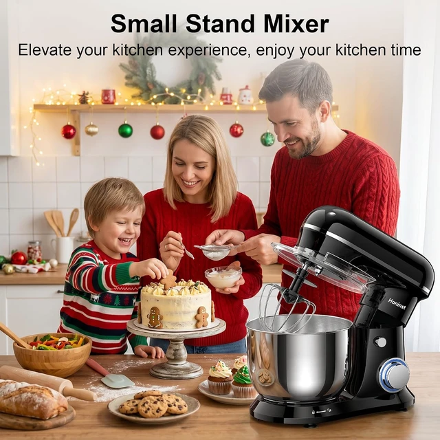 Alt view image 4 of 7 - 4QT Electric Stand Mixer, 10-Speed Tilt-Head Compact Kitchen Mixer