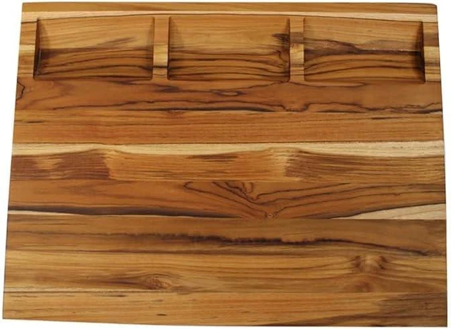 Main image of Teak Cutting Board 20x15, Reversible with Juice Groove