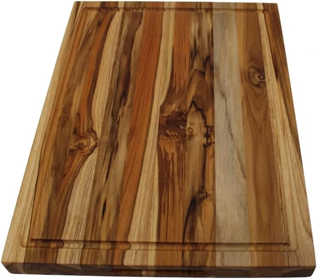 Alt view image 7 of 7 - Teak Cutting Board 20x15, Reversible with Juice Groove
