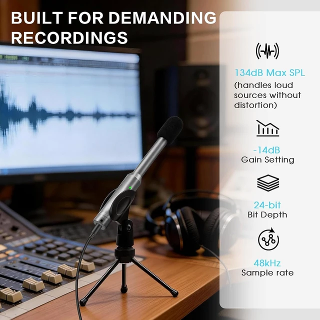 Alt view image 4 of 7 - USB-C Measurement Microphone with Individual Calibration File