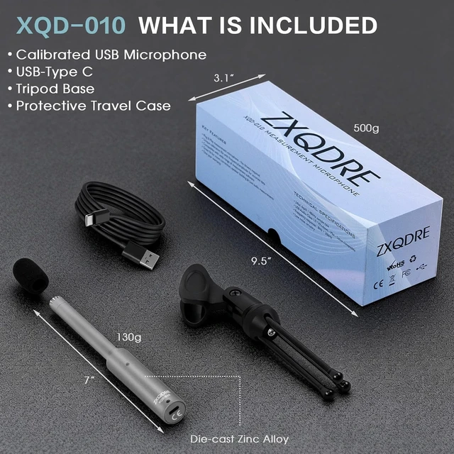 Alt view image 5 of 7 - USB-C Measurement Microphone with Individual Calibration File