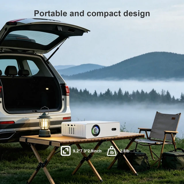 Alt view image 5 of 7 - 4K Smart Projector with Google TVNative 1080P 1000 ANSI Projector