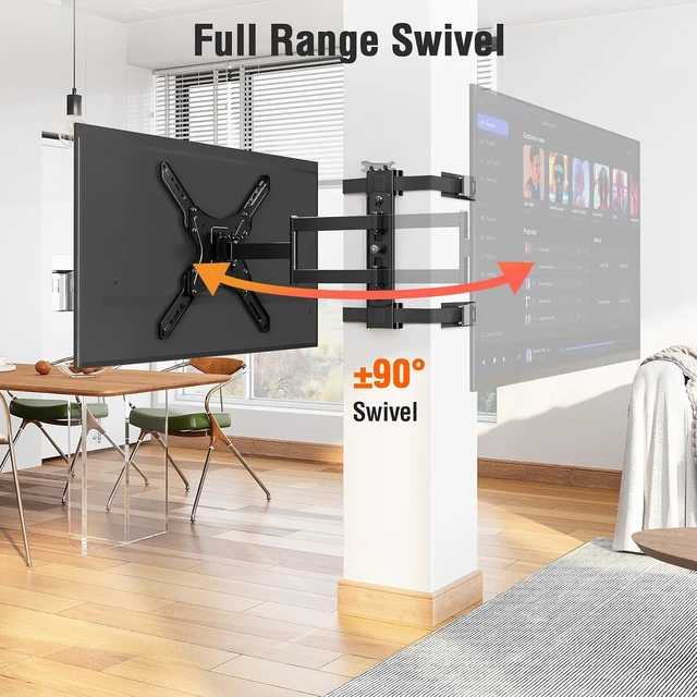 Alt view image 6 of 7 - Pillar TV Mount for 26-60" TVs, No Drill Column TV Bracket for Gazebo Patio
