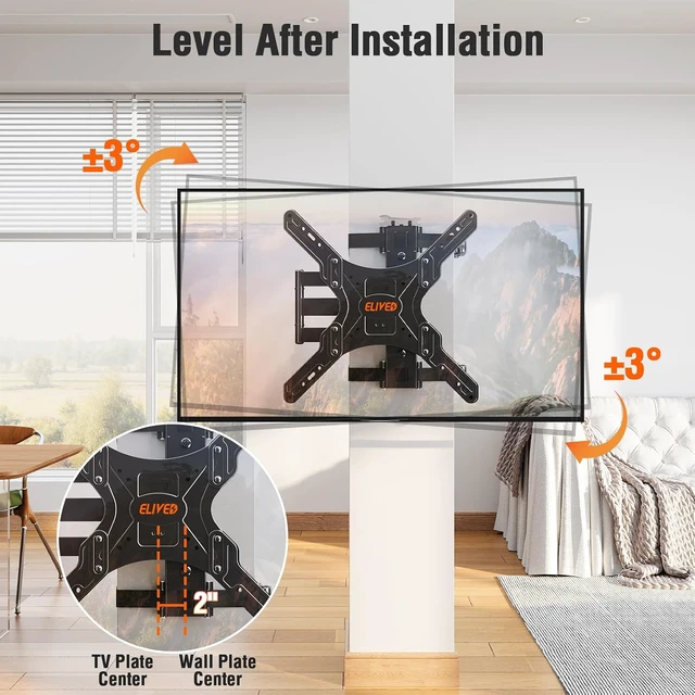 Alt view image 7 of 7 - Pillar TV Mount for 26-60" TVs, No Drill Column TV Bracket for Gazebo Patio