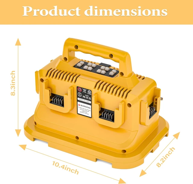 Alt view image 6 of 7 - Upgraded 6-Ports Rapid Battery Charger Station for Dewalt 20V/60V Charger