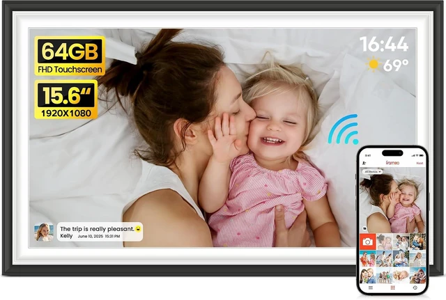 Main image of 64GB Frameo 15.6" Digital Picture Frame WiFi, Large Electronic Photo Frames