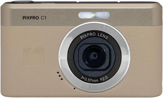 Main image of PIXPRO C1 13MP Compact Digital Camera, 26mm Fixed Lens, Tan