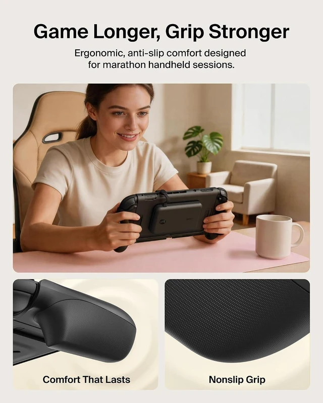Alt view image 5 of 7 - Switch 2 Grip Charging Case with 10000mAh Power Bank 30W