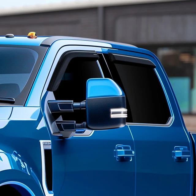Alt view image 5 of 7 - Shatterproof Window Deflectors for Ford F250 to F550 Super Duty 2017-2026 Crew Cab, Tape-on Rain Guards, Window Visors, Vent Deflector Visor, Car Accessories, 4 pcs. - GY008899