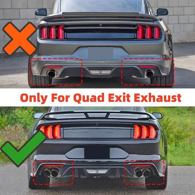 Alt view image 2 of 7 - Rear Bumper Diffuser for Ford Mustang GT W/Quad Exhaust 2018-2023