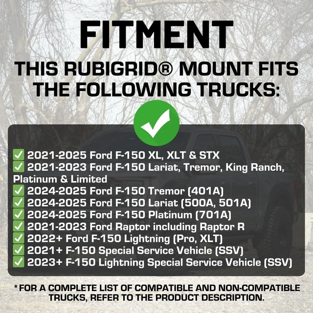 Alt view image 5 of 6 - Mounting Solutions RubiGrid Metal Dash Mount Phone Holder Compatible with 2021-2025 Ford F-150 and 2021-2023 Ford Raptor (Magsafe Compatible)