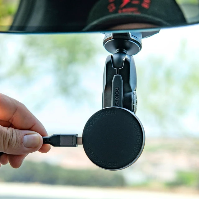 Alt view image 4 of 7 - Magnetic Wireless Car Charger, Adjustable Windshield Suction Mount
