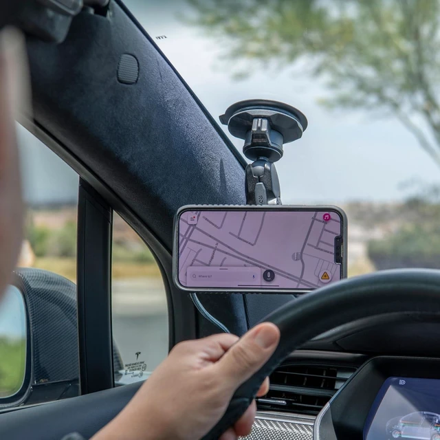 Alt view image 6 of 7 - Magnetic Wireless Car Charger, Adjustable Windshield Suction Mount