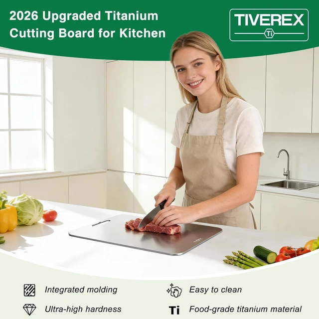 Alt view image 2 of 7 - 100% Pure Titanium Cutting Board Set of 3, Cutting Boards for Kitchen