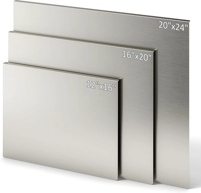 Main image of Stainless Steel Chopping Board Set of 3, Cutting Board with Lip