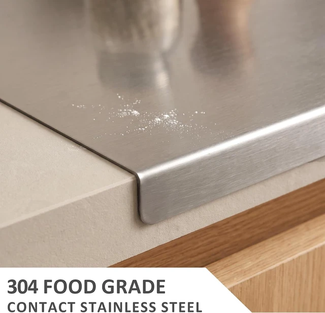 Alt view image 4 of 7 - Stainless Steel Chopping Board Set of 3, Cutting Board with Lip